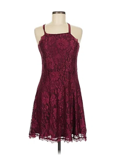 Pre-owned Lulus Cocktail Dress In Burgundy