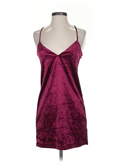 Pre-owned Lulus Cocktail Dress In Burgundy