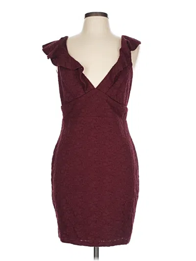 Pre-owned Lulus Cocktail Dress In Burgundy