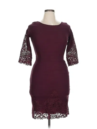 Pre-owned Lulus Cocktail Dress In Burgundy