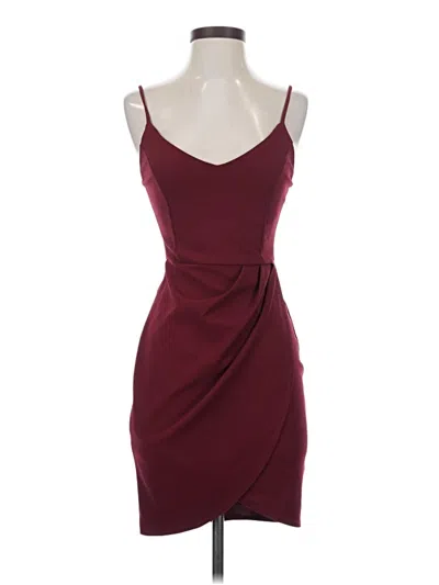 Pre-owned Lulus Cocktail Dress In Burgundy