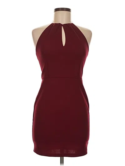 Pre-owned Lulus Cocktail Dress In Burgundy