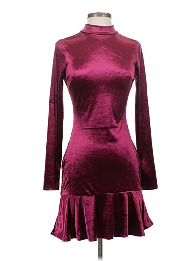 Pre-owned Lulus Cocktail Dress In Burgundy