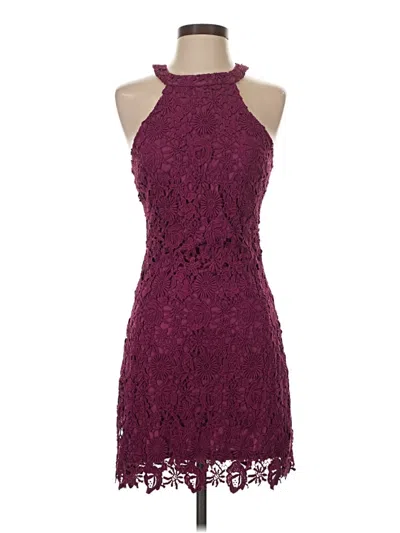 Pre-owned Lulus Cocktail Dress In Burgundy