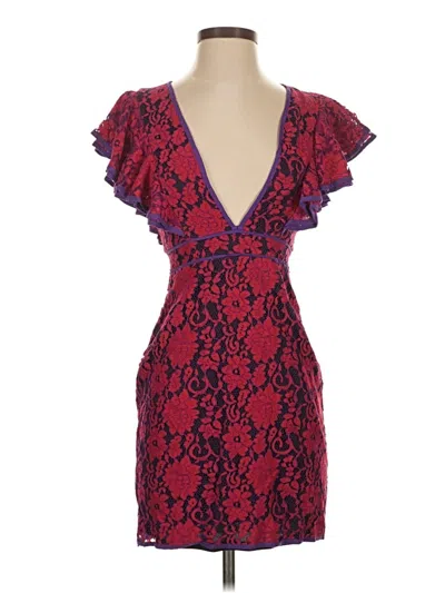 Pre-owned Lulus Cocktail Dress In Burgundy