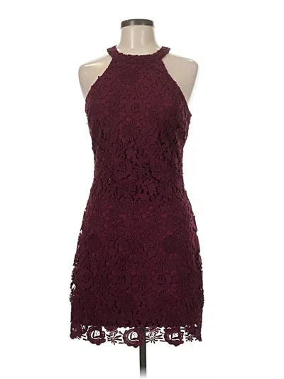 Pre-owned Lulus Cocktail Dress In Burgundy