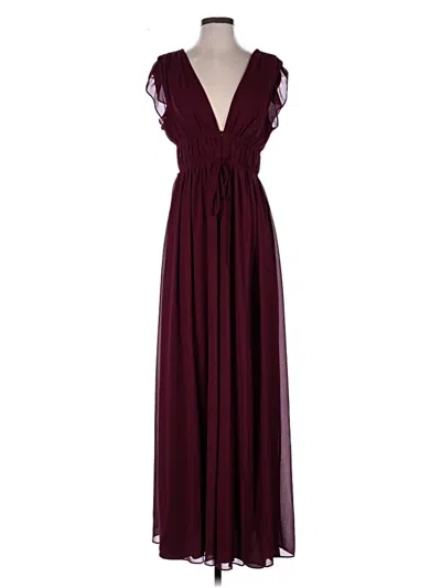 Pre-owned Lulus Cocktail Dress In Burgundy