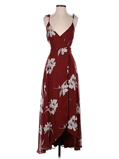 Pre-owned Lulus Cocktail Dress In Burgundy