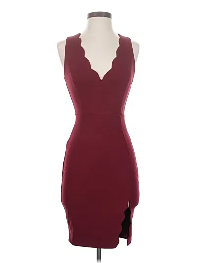 Pre-owned Lulus Cocktail Dress In Burgundy