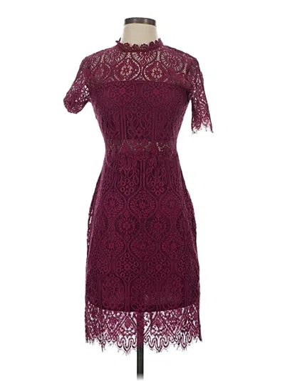 Pre-owned Lulus Cocktail Dress In Burgundy