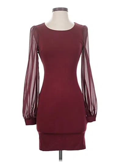 Pre-owned Lulus Cocktail Dress In Burgundy