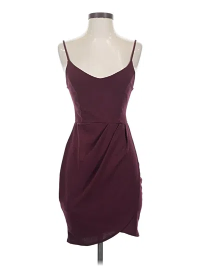 Pre-owned Lulus Cocktail Dress In Burgundy