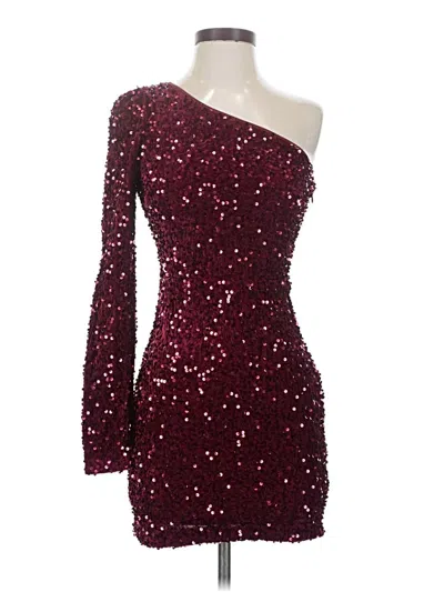 Pre-owned Lulus Cocktail Dress In Burgundy