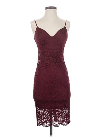 Pre-owned Lulus Cocktail Dress In Burgundy