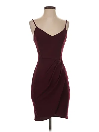 Pre-owned Lulus Cocktail Dress In Burgundy