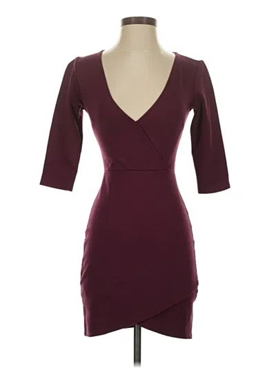 Pre-owned Lulus Cocktail Dress In Burgundy