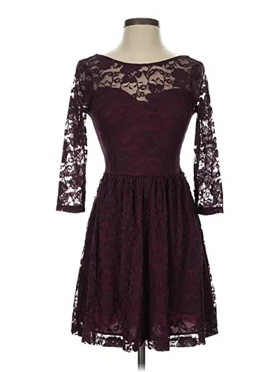 Pre-owned Lulus Cocktail Dress In Burgundy