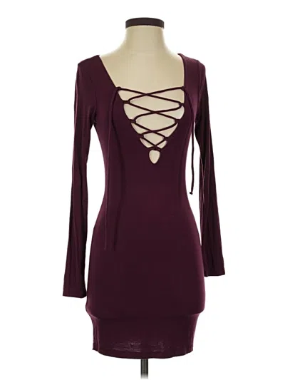 Pre-owned Lulus Cocktail Dress In Burgundy