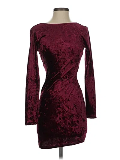 Pre-owned Lulus Cocktail Dress In Burgundy