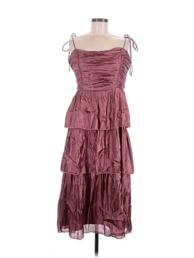 Pre-owned Lulus Cocktail Dress In Burgundy