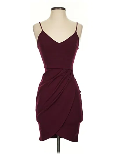 Pre-owned Lulus Cocktail Dress In Burgundy