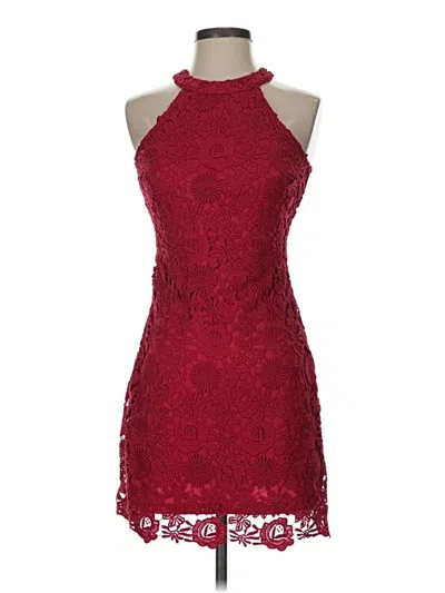 Pre-owned Lulus Cocktail Dress In Burgundy