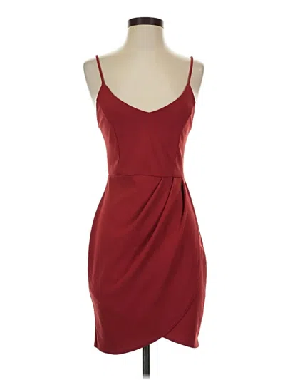 Pre-owned Lulus Cocktail Dress In Burgundy