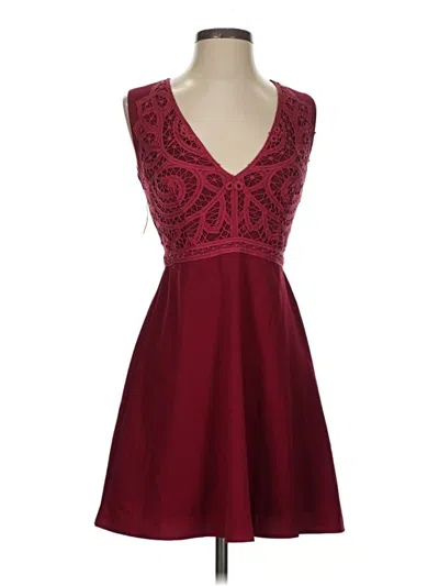 Pre-owned Lulus Cocktail Dress In Burgundy