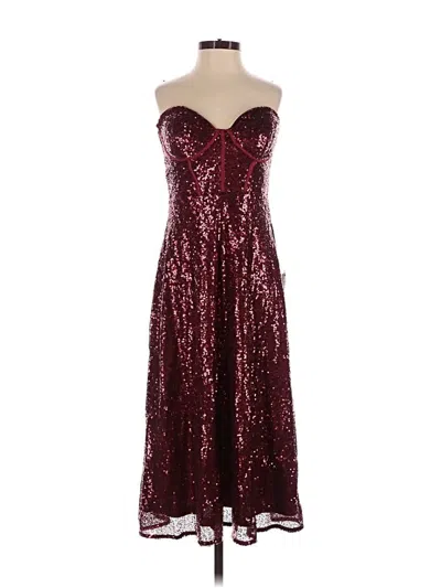 Pre-owned Lulus Cocktail Dress In Burgundy