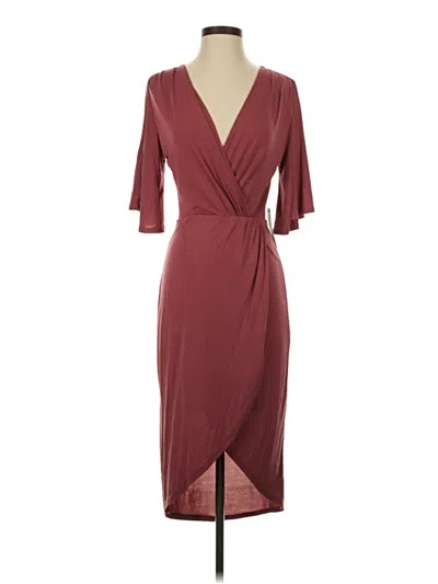 Pre-owned Lulus Cocktail Dress In Burgundy