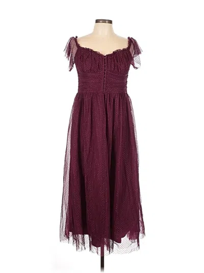 Pre-owned Lulus Cocktail Dress In Burgundy