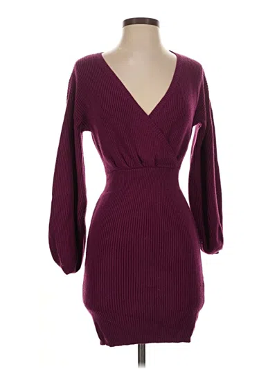 Pre-owned Lulus Cocktail Dress In Burgundy