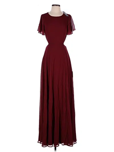 Pre-owned Lulus Cocktail Dress In Burgundy