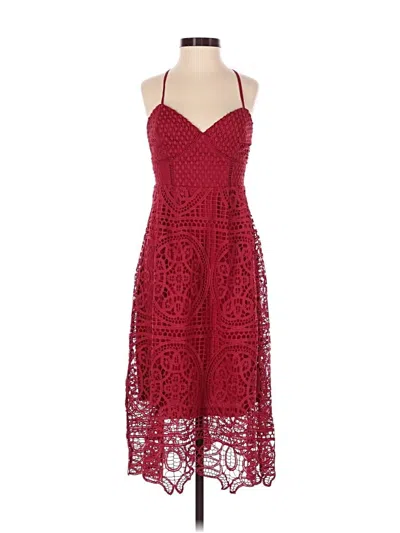 Pre-owned Lulus Cocktail Dress In Burgundy