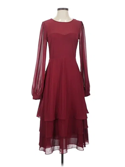 Pre-owned Lulus Cocktail Dress In Burgundy