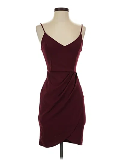 Pre-owned Lulus Cocktail Dress In Burgundy