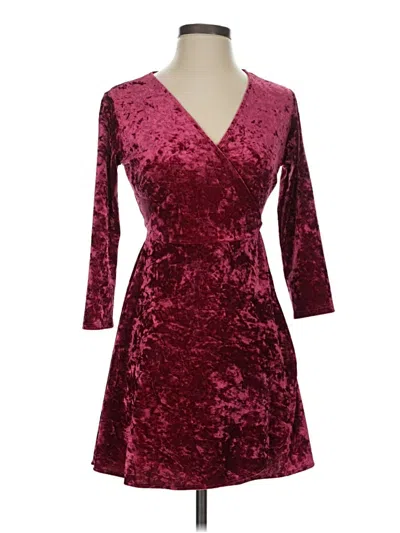 Pre-owned Lulus Cocktail Dress In Burgundy