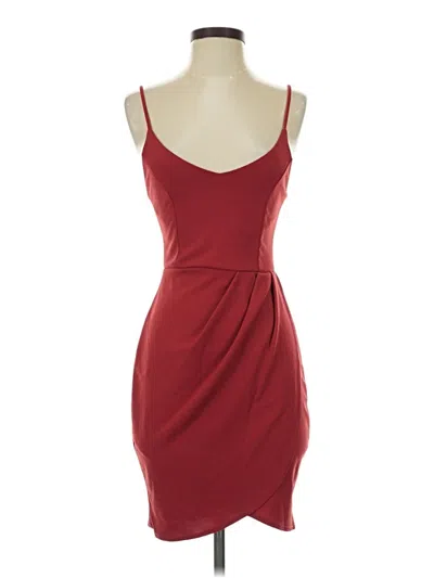 Pre-owned Lulus Cocktail Dress In Burgundy