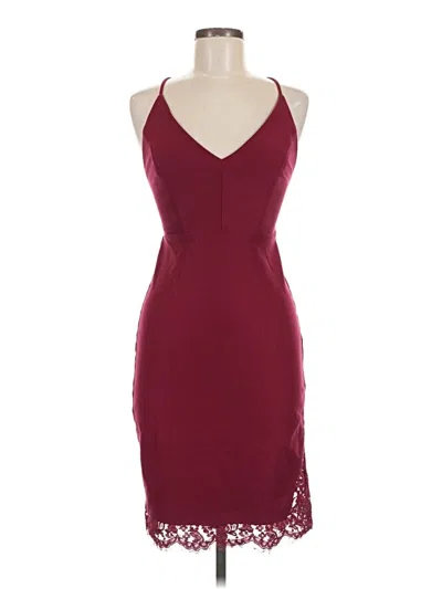 Pre-owned Lulus Cocktail Dress In Burgundy