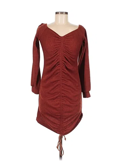 Pre-owned Lulus Cocktail Dress In Burgundy