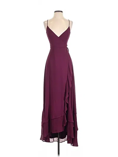 Pre-owned Lulus Cocktail Dress In Burgundy