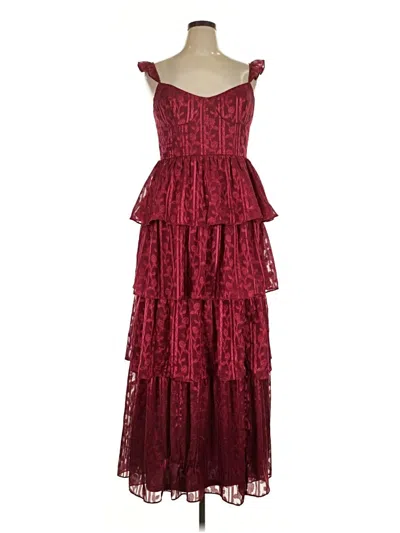 Pre-owned Lulus Cocktail Dress In Burgundy