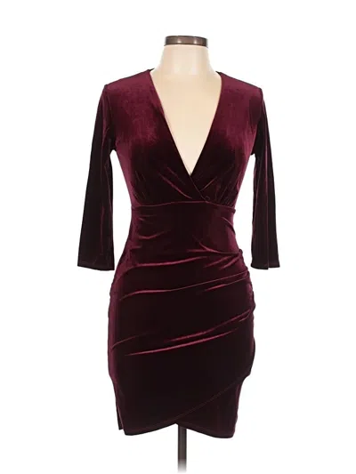 Pre-owned Lulus Cocktail Dress In Burgundy