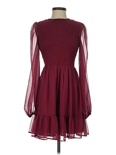 Pre-owned Lulus Cocktail Dress In Burgundy