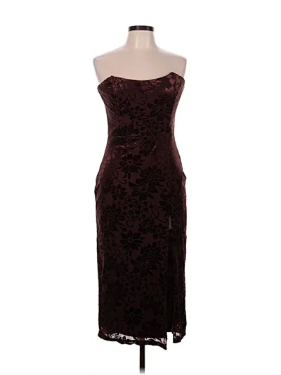 Pre-owned Lulus Cocktail Dress In Burgundy
