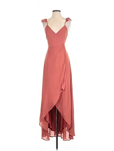 Pre-owned Lulus Cocktail Dress In Burgundy