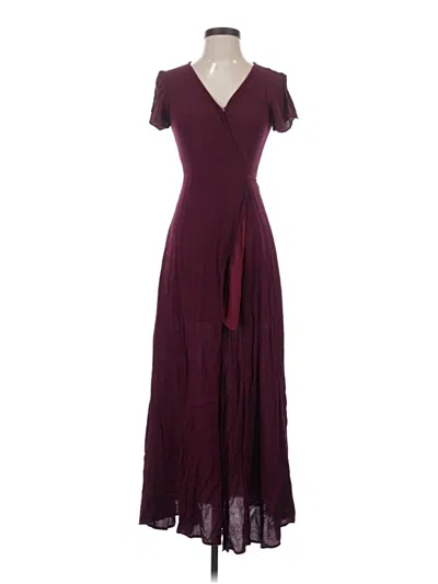 Pre-owned Lulus Cocktail Dress In Burgundy
