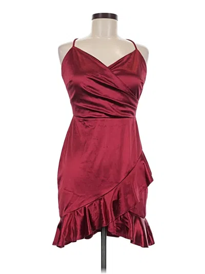 Pre-owned Lulus Cocktail Dress In Burgundy