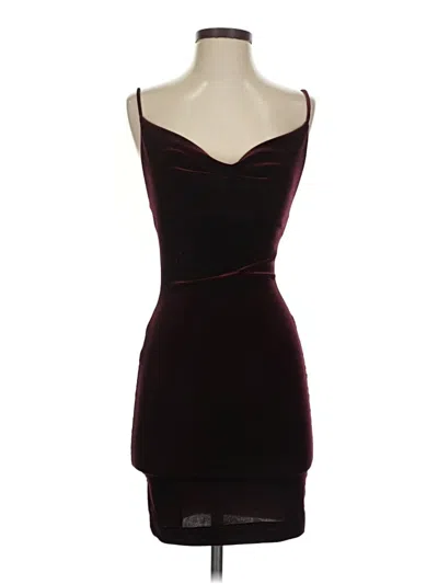 Pre-owned Lulus Cocktail Dress In Burgundy