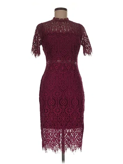 Pre-owned Lulus Cocktail Dress In Burgundy
